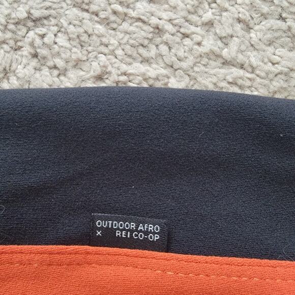 Outdoor Afro x REI Co-op Womens L Orange Black Colorblock 7/8 Leggings - Picture 10 of 12